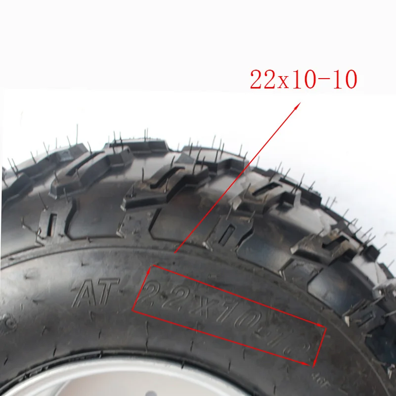 22X10-10 дюймов бескамерное колесо шины 22x10-10 дюймов вакуумные шины со ступица из алюминиевого сплава для картинг детская коляска ATV UTV