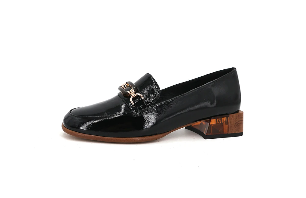 VAIR MUDO/ г., модные женские туфли-лодочки женские черные демисезонные туфли из натуральной кожи на толстом каблуке женские офисные туфли с круглым носком, D125