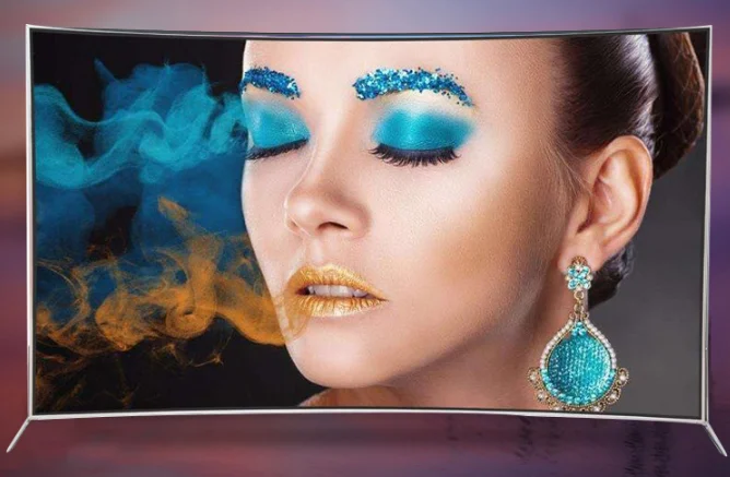  75 inch curved lcd monitor wifi ipTV Android 7.1 RAM 1.5G ROM 8G DVB-t2 led television TV