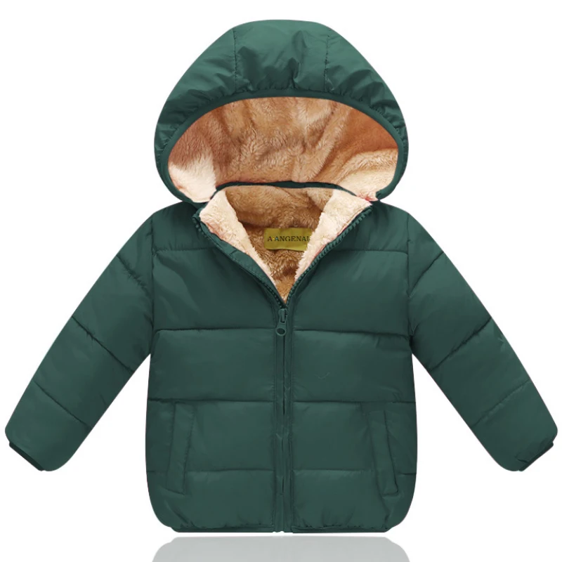 Children Jackets Baby Girl Hooded Fleece Inner Autumn Boys Winter