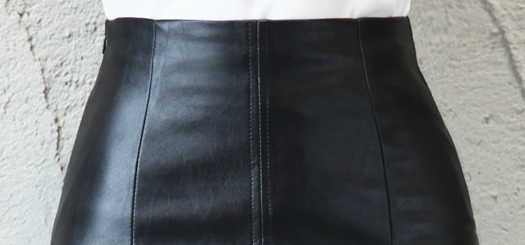 Женские юбки-карандаш средней длины из искусственной кожи, новинка зимы размера плюс 5XL, женская сексуальная облегающая юбка с разрезом Saia Femininas