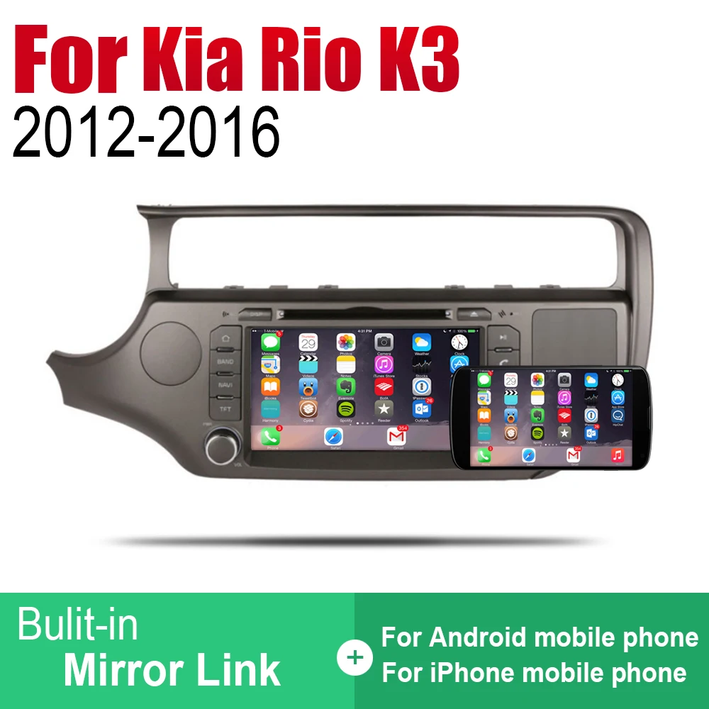 ZaiXi Android 2 Din автомобильное радио, DVD для Kia Rio K3 2012~ LHD Автомобильный мультимедийный плеер gps навигационная система Радио стерео