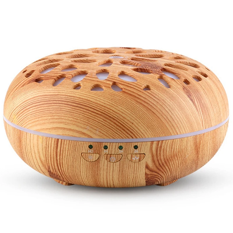 Buy 350ML Essential Oil Aroma Diffuser Aromatherapy Ultrasonic Humidifier with 7 Changing Color LED Lights for Home Light Wood