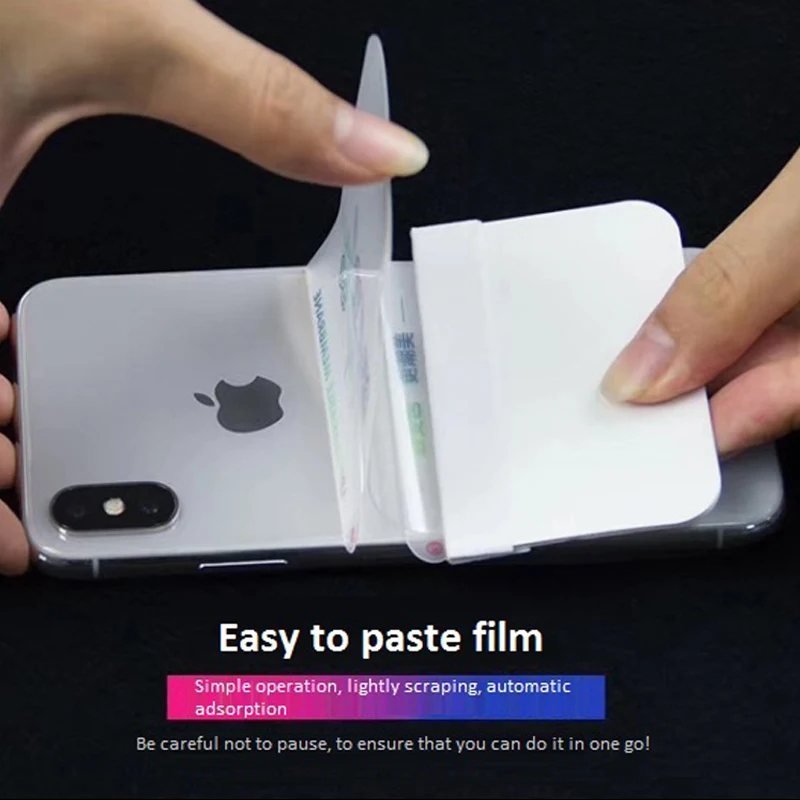 2 шт. мягкая Гидрогелевая пленка для задней панели Aurora Gradient iPhone X Xs XR 11 12 mini Pro Max 7 8