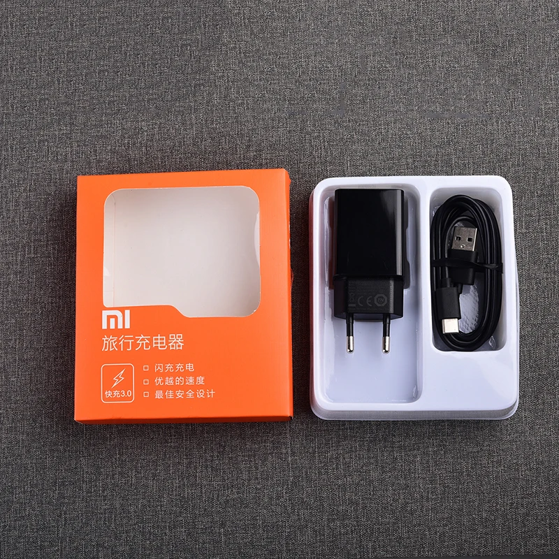 Xiao mi 5 18 Вт EU/US QC 3,0 адаптер питания быстрое зарядное устройство type-C/mi cro USB линия передачи данных для mi 8 se lite a2 a1 mi x 2 2s 3 max - Цвет: EU and Type-C Set