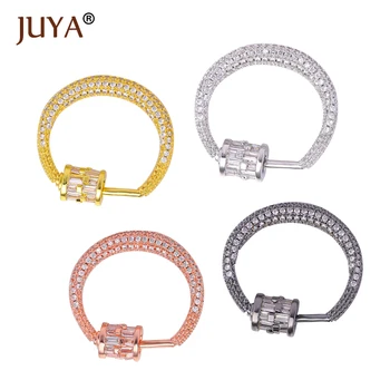 

Juya Jewelry Making Fastener Screw Clasp Lock Hook Semicircular Spiral Clasps for DIY Luxury Jewellery Woman Necklace Bracelet