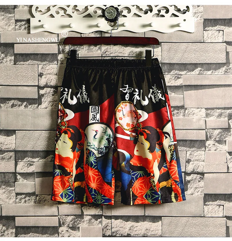 black pants Kimono Set Top and Pants Japanese Kimono Men Yukata Men Women Robe Kimono Cardigan Men Beach Thin Casual Shirt Kimono Cosplay - Цвет: black pants