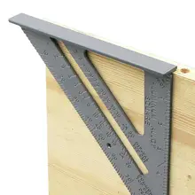 Règle d'angle triangulaire de 90 degrés, en alliage d'aluminium, mesure du charpentier, règle carrée de disposition, outil de mesure