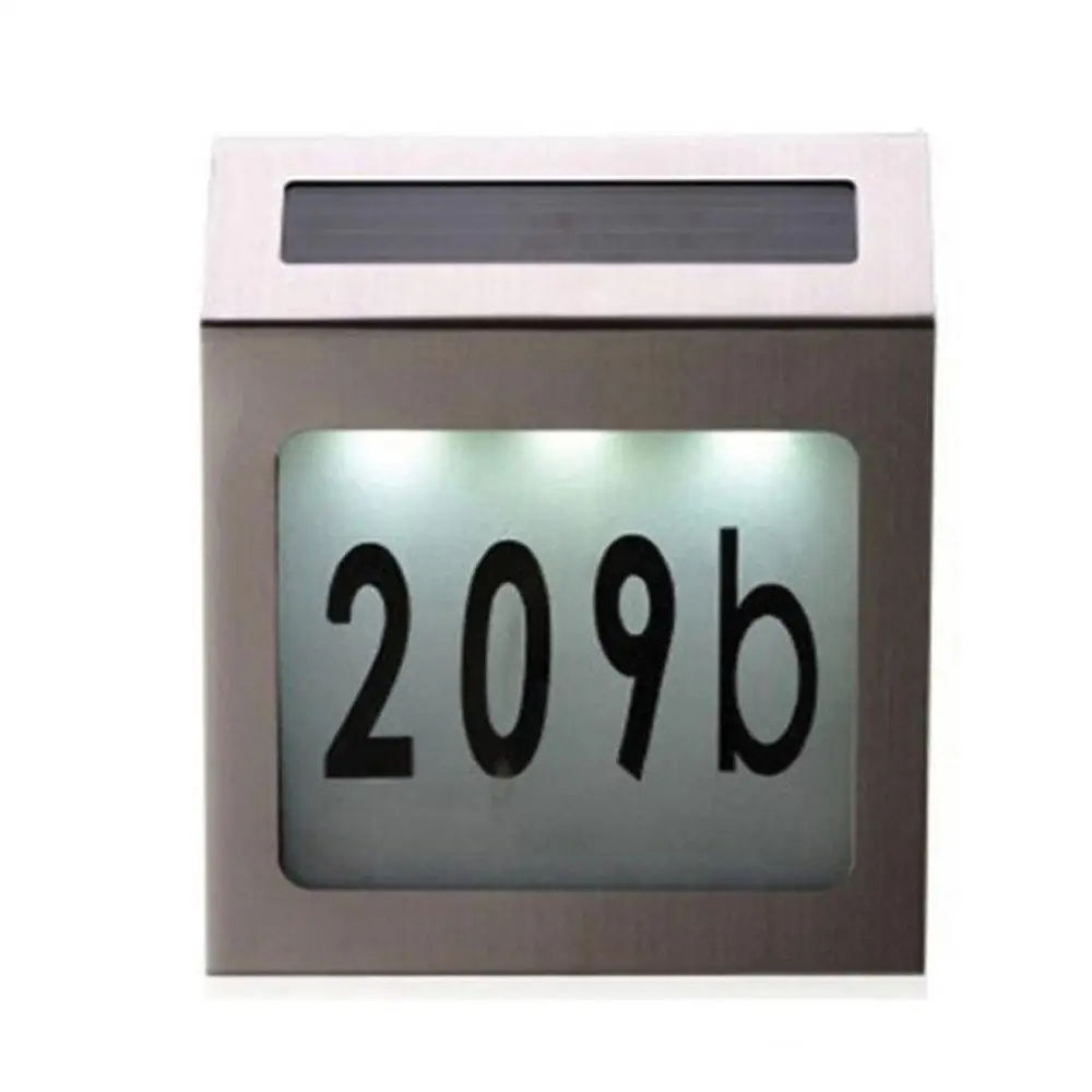 

Solar House Number LED Light Yard Lamp Security Landscape Wall Light Eco-Friendly Waterproof Garden Home Street Lamp Outdoor