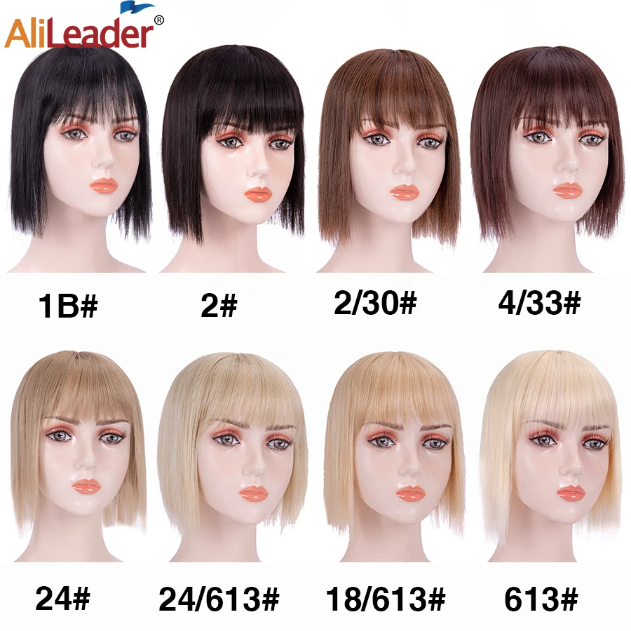Hair Extensions Synthetic Clip In Hairpiece Fake Hairpieces 3 Clip In One Piece Hair Extension Soft Hairpieces With Bangs For Women