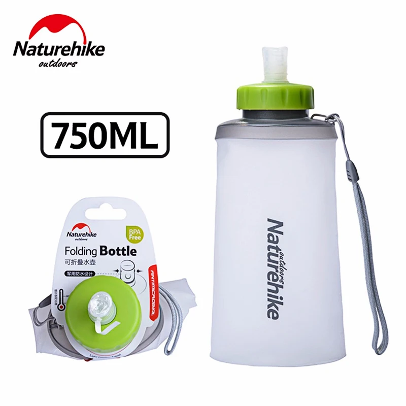 NatureHike Сверхлегкий Открытый Кемпинг посуда для напитков спортивная сумка для воды портативный Пешие прогулки бутылка складной напиток соломы чайник 500 мл 750 мл