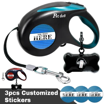 

Pet Leash Durable Nylon Retractable Dog Leash Custom Pet Walking Leash Lead Automatic Extending Dog Leash Rope With Dog Poop Bag