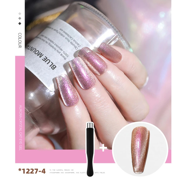 HNUIX 7.3ml 3D UV Clear Gel Dip Nail Art Gel Varnish Manicure Universal Wide New Color Phototherapy Cat Eye Gel Nail Polish 1227-4