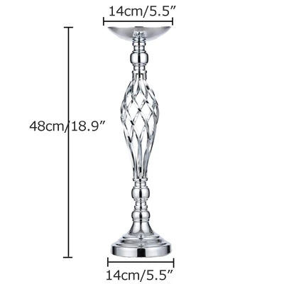 48cm Silver ERMAKOVA металлическая Цветочная композиция стойка для вазы подсвечник кронштейн канделябр главное украшение Свадебная вечеринка ужин отель украшения - Цвет: 48cm Silver