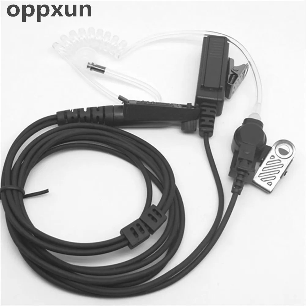 black Oppxun воздуховод наушник микрофон для HYT Hytera Walkie Talkie TC-710 TC-780 TC780M TC3000 TC3600 TC780 двухстороннее радио - Цвет: black