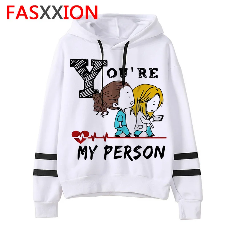 Greys Anatomy Hoodie Women female You're My Person 90s Tumblr Sweatshirt hooded Pullover Spring  Long Sleeve funny Polyester 9