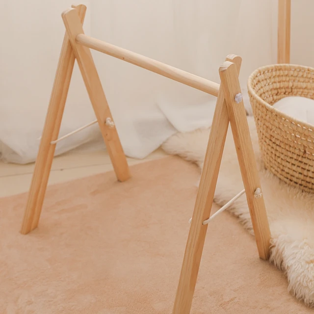 Baby  Natural Wooden Gym Play Toys Teether Clouds Wooden Rodent Stroller Chain Hanging Baby Toy Mobile Bed Holder Gift 3