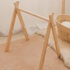 Baby Natural Wooden Gym Play Toys Teether Clouds Wooden Rodent Stroller Chain Hanging Baby Toy Mobile Bed Holder Gift 3