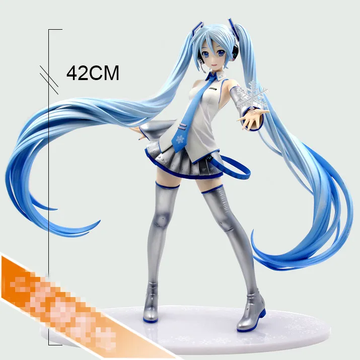 Японское аниме в коробке Snow Hatsune Miku Vocaloid 3 Ver. 42 см фигурка модель 1:4 кукла