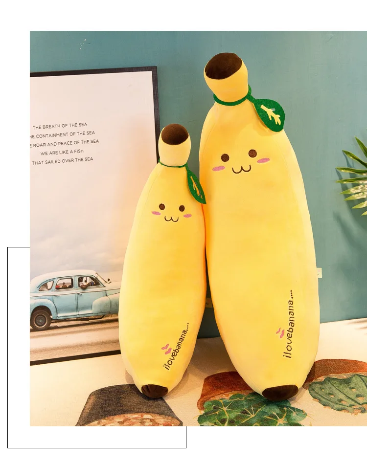 Креативная вниз хлопок имитация фруктов подушка-банан милая плюшевая игрушка-банан