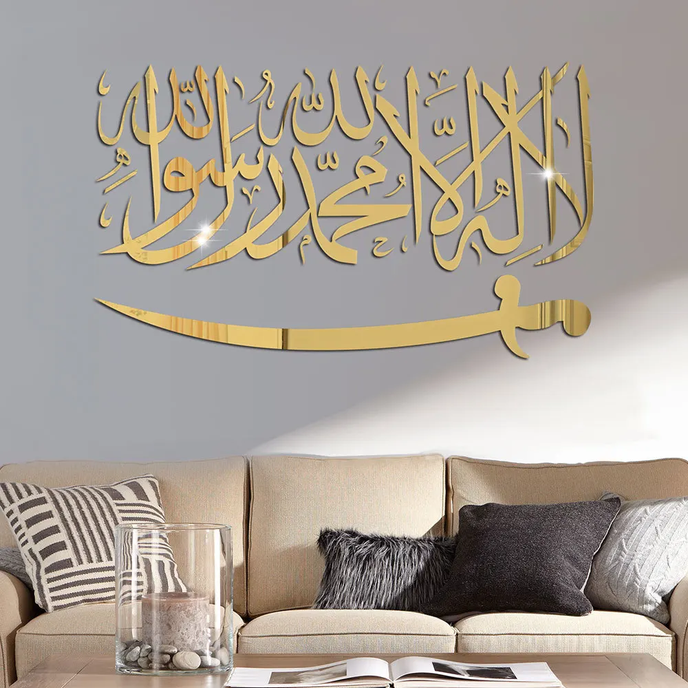 

Acrylic Mirror Wall Stickers Home Decor Living Room 3D Muslim Stickers Room Decoration Decor for Home Islamic Wall Decal Sticker