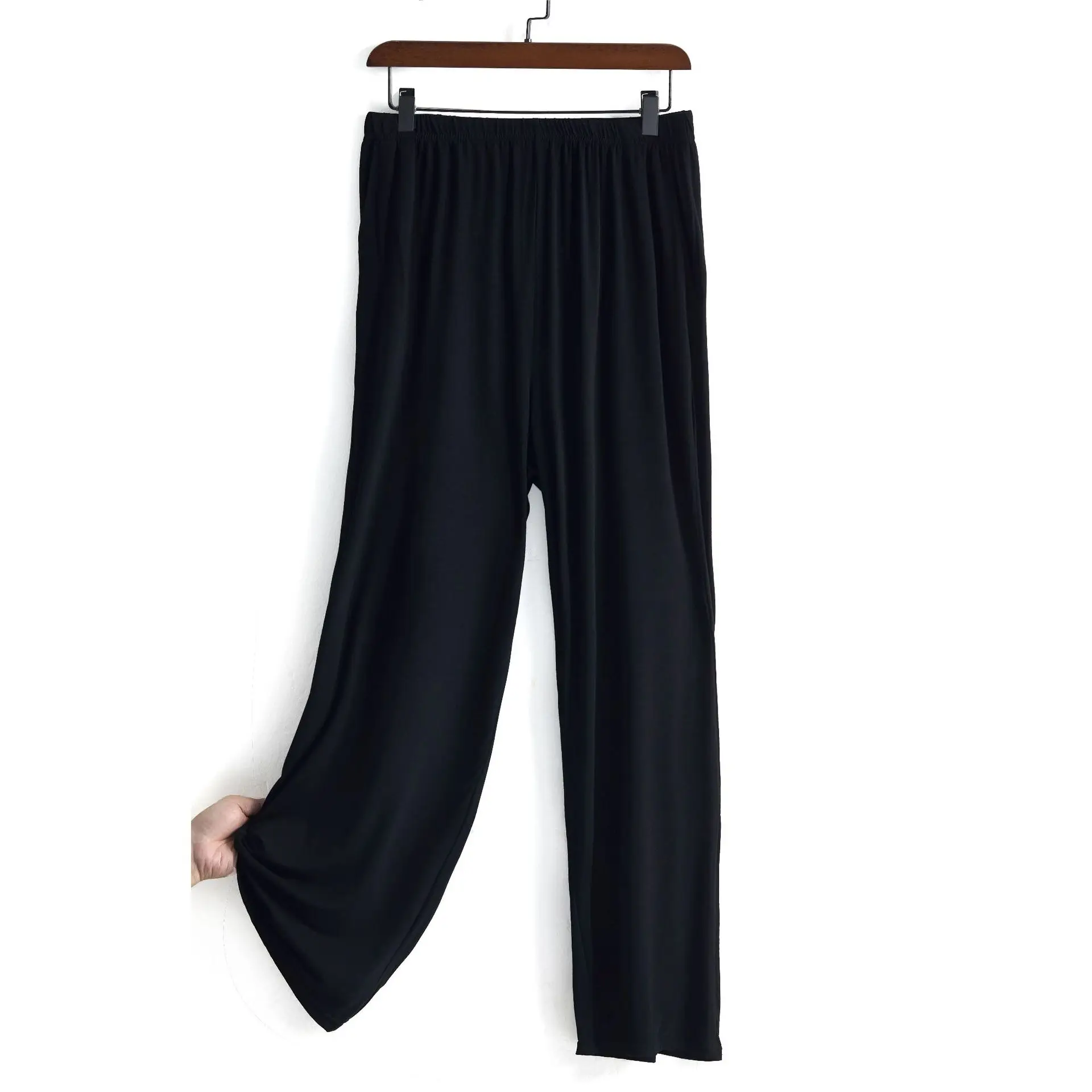

New Extra large size Straight Pants High Waist Trousers Purple Womens Autumn Loose Trousers 2020 Clothing Plus size Long Pants