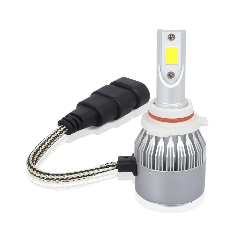 2PCS C6 HB3 9005 H10 LED Bulbs Car Lights 6000K White Replacement For Driving Lamp Automotive 4000LM 12V COB Chip LED Car Bulb