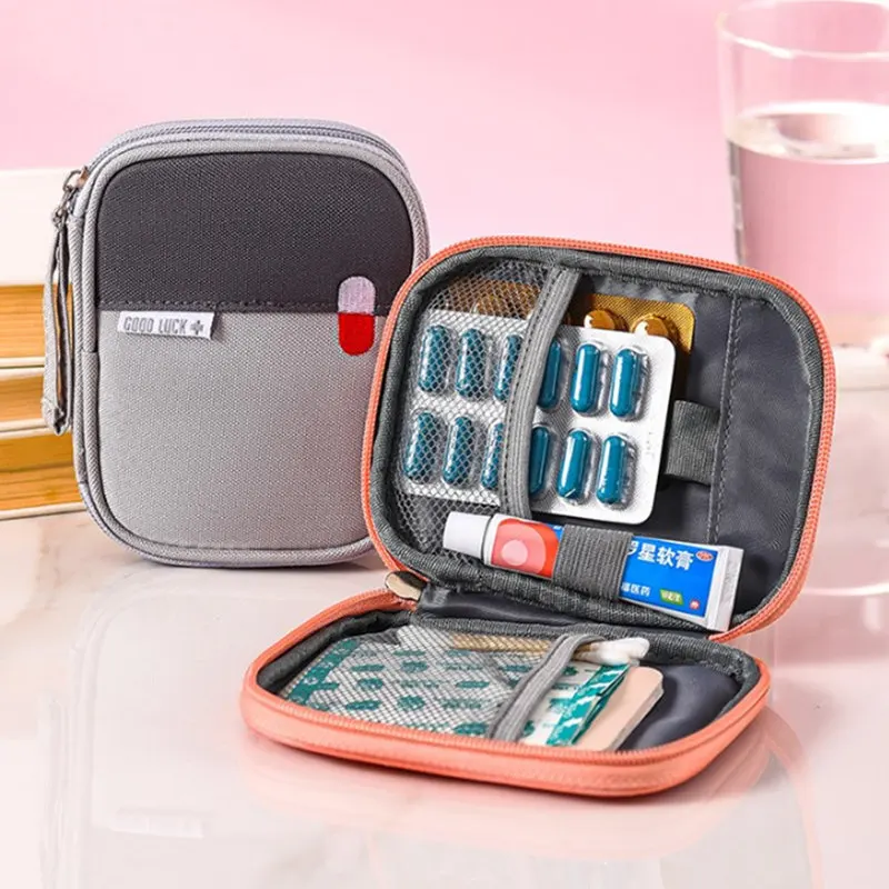 Portable First Aid Medical Kit Travel Outdoor Camping Mini Medicine Storage Bag Camping Emergency Survival Bag Pill Case