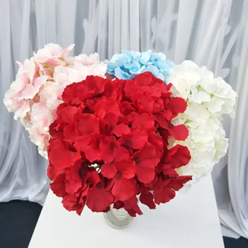 

Artificial Flower 1 Bouquet 5 Heads Hydrangea Handmade Flower Simulation Flowers for Home Wedding Decor P7Ding