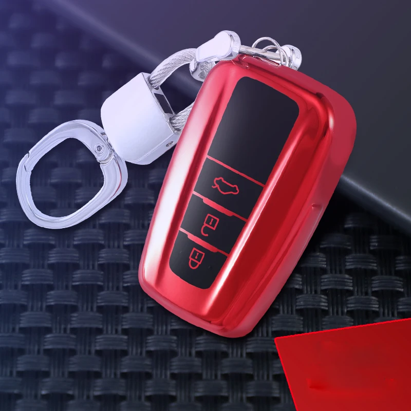 Чехол для ключей из ТПУ для автомобиля для Toyota Lewin Corolla Camry Avalon IZOA Aygo, откидной чехол для ключей для Toyota RAV4, чехол для ключей с сигнализацией