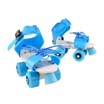

Girl Boy ABS Four Wheel Roller Adjustable Non Slip Wear Resistant Fixed Portable Children Double Row Outdoor Kids Skate Shoes