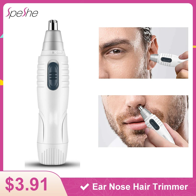 Speshe elétrica nariz aparador de pêlos portátil máquina de cortar cabelo nariz trimmer para homens cuidados com o rosto mais limpo barbear ferramenta|Aparador de ouvido e -