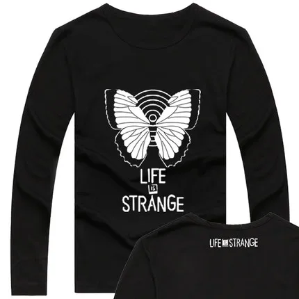 Новая летняя брендовая одежда Life Is Strange, Мужская футболка с круглым вырезом и принтом, хлопковая модная футболка с длинным рукавом