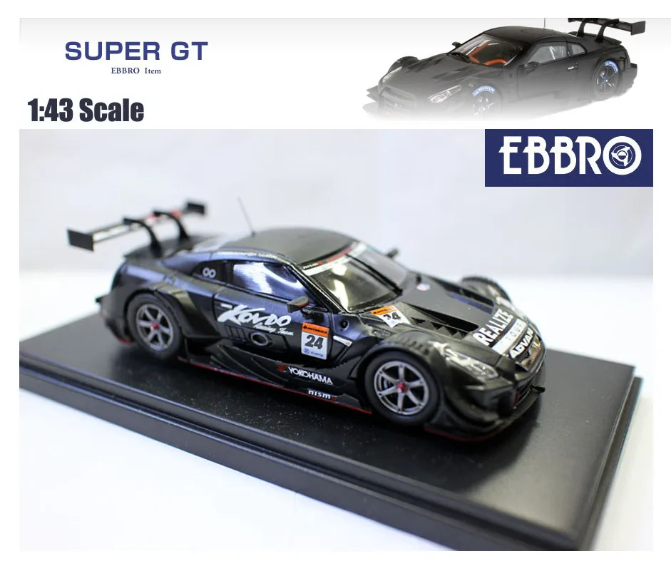 

Ebbro 1/43 Scale Realize Corporation ADVAN GT-R Suzuka Test Super GT GT500 Diecast alloy toy car models for collection