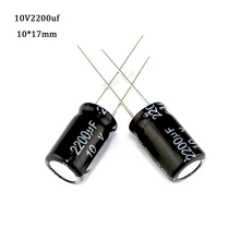 10Pcs/lot 2200uF 10V 10x17mm 10V2200uF High Quality Aluminum Electrolytic Capacitor 10*17mm