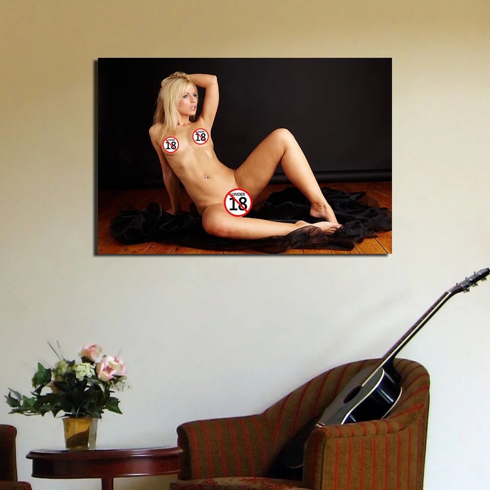 Настенные художественные плакаты и принты, модель для взрослых, сексуальная блондин, девушка, горячее тело, фото, холст, художественная живопись для декора гостиной