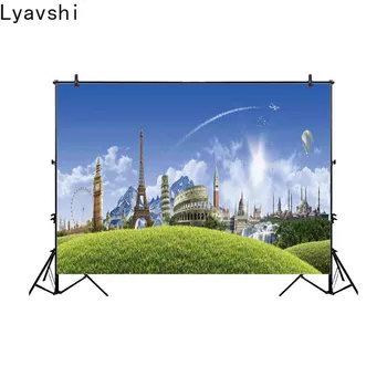 

Lyavshi backgrounds for photography studio summer travel across europe sunny landscape background famous landmarks