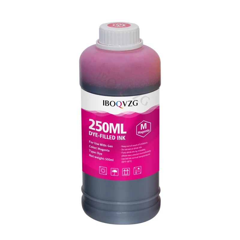IBOQVZG 250ML/Bottle Refill Dye Ink Kit For HP Epson Canon Brother Inkjet Printer Cartridge CISS For Office School Home Document