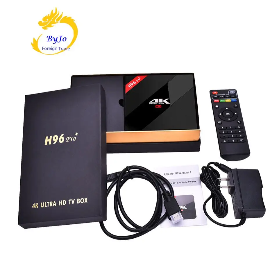 H96 Pro+ 3g 32G 2,4G 5GHz Wifi 4K box Amlogic S912 Top set box Smart tv box android 7,1 Android tv box H96 plus Vs X96