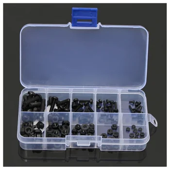 

New 150Pcs M2 M2.5 M3 M4 M5 Nylon Hex Screw Bolt Nut Standoff Spacer Assortment Kit Black