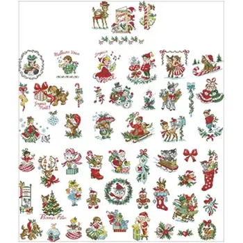 

Paris Christmas Atlas patterns Counted Cross Stitch 11CT 14CT 18CT DIY Chinese Cross Stitch Kits Embroidery Needlework Sets
