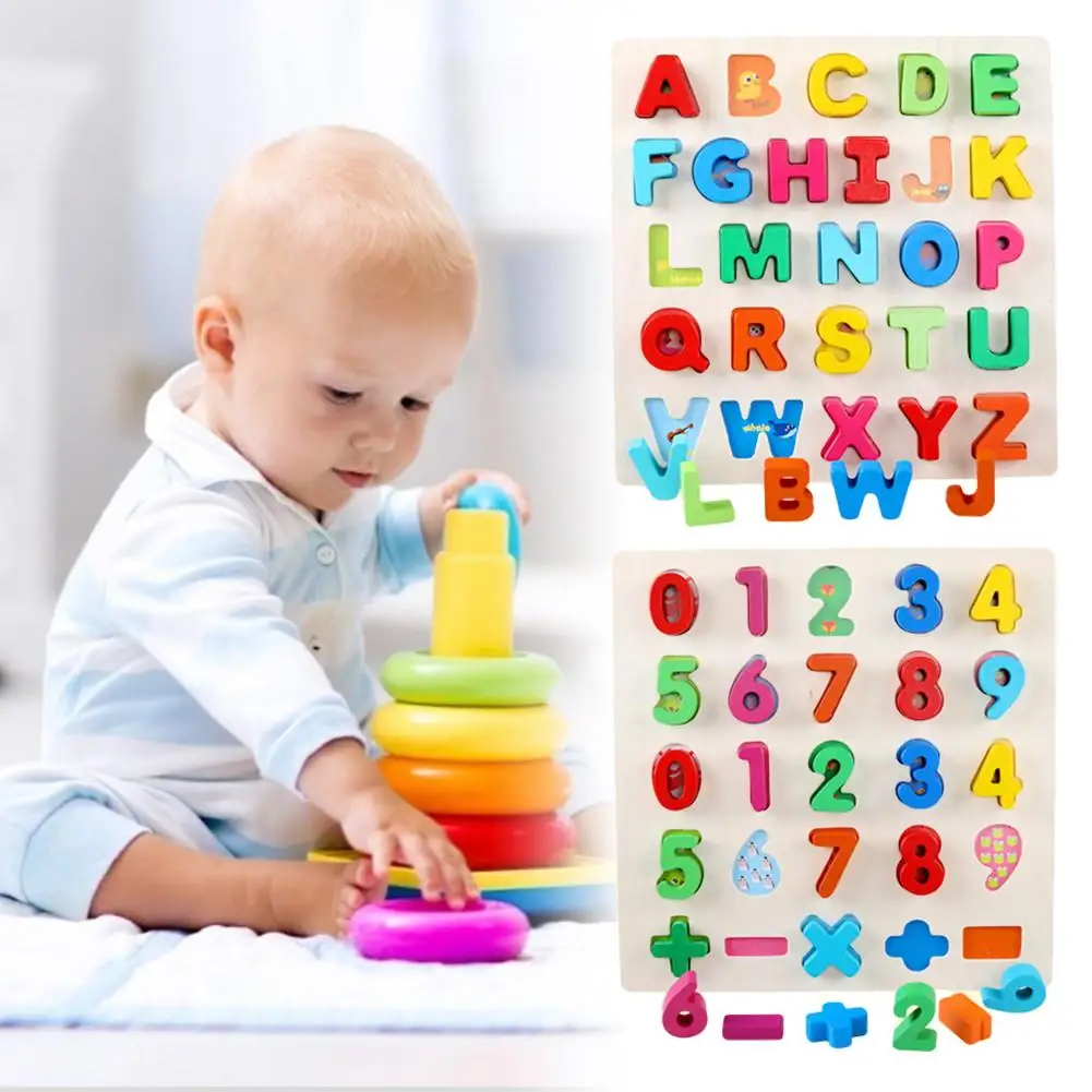 Детские деревянные буквы с буквами и алфавитом для малышей, игрушки для детей ясельного возраста, Обучающие Игрушки для раннего развития