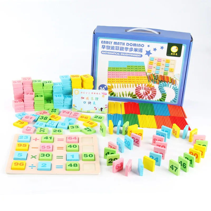 

Children with Numbers Computing 200 PCs Domino 3-4-7-Year-Old GIRL'S And BOY'S Baby Early Childhood Educational Building Blocks