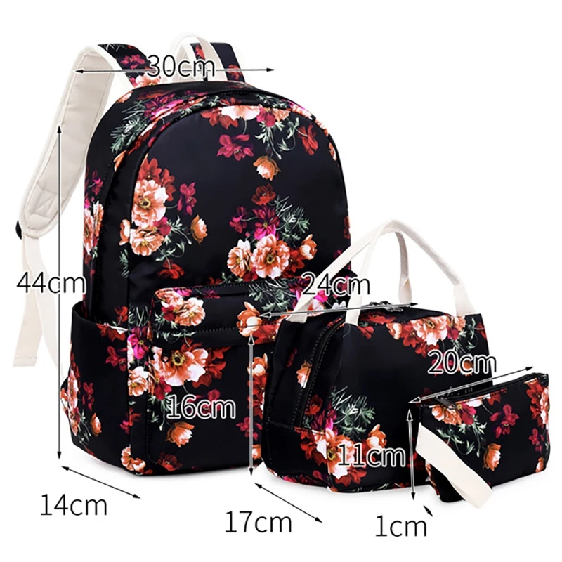 Школьный рюкзак с цветочным рисунком для девочек; Комплект детских школьных сумок в китайском стиле; Сумка-карандаш; рюкзаки с цветочным рисунком для детей; сумка для книг