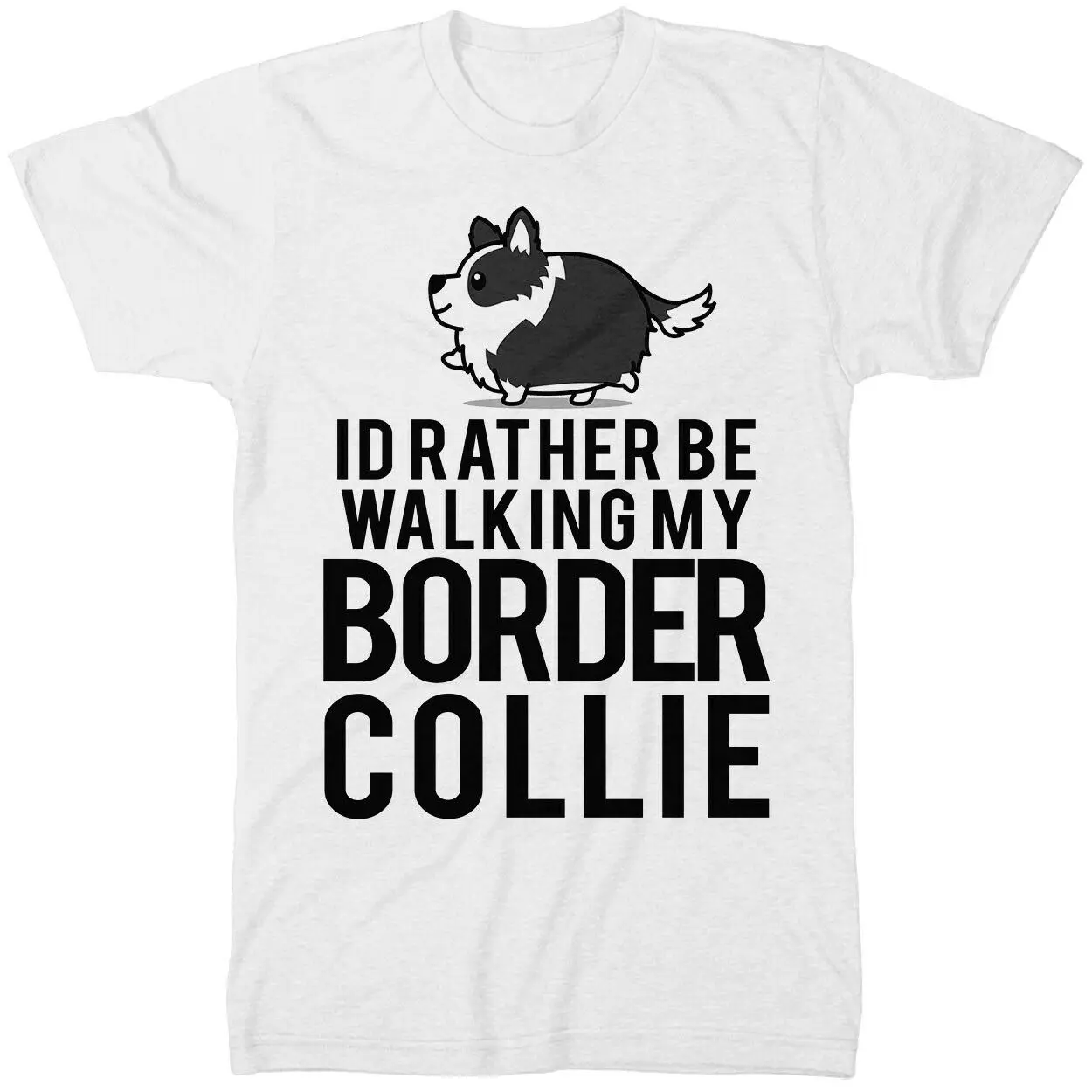 Id Rare Be Walking My Border Collie футболка забавная шутка идея подарка для собаки| |