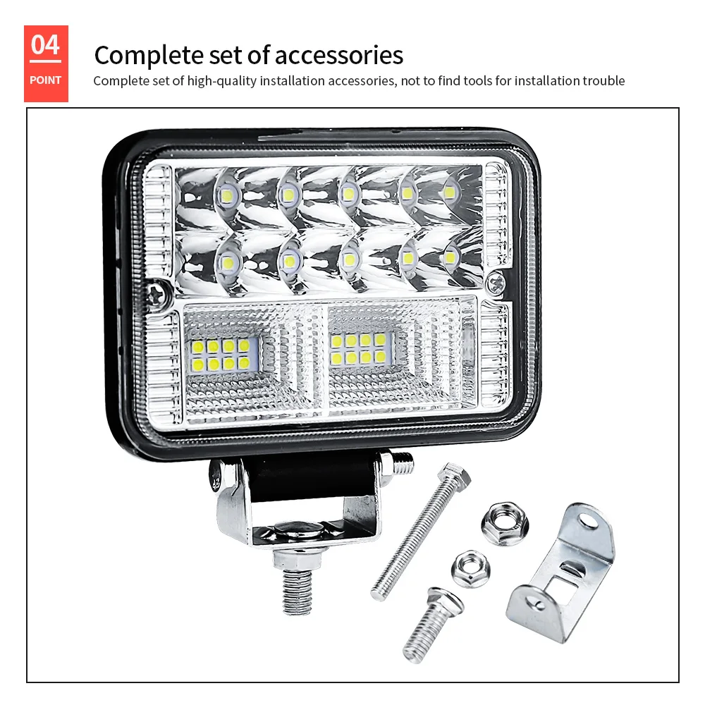 4 Inch High Brightness LED Truck Trailer Work Light Spot Lamp 26LED 12V 24V Car headlight fog light Car accessories car light