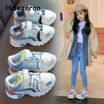 

New Autumn Kids Sport Sneakers Baby Girls Genuine Leather Shoes Children Casual Sneakers Boys Brand Chunky Sneakers Trainers