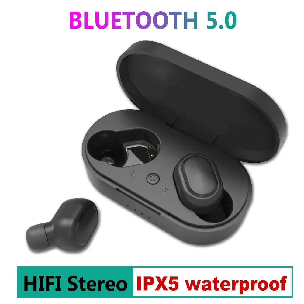 TWS M1 Bluetooth 5 0 Headsets Wireless Earbuds Earphones Noise Canceling Microphone Waterproof Microphone for iPhone Xiaomi