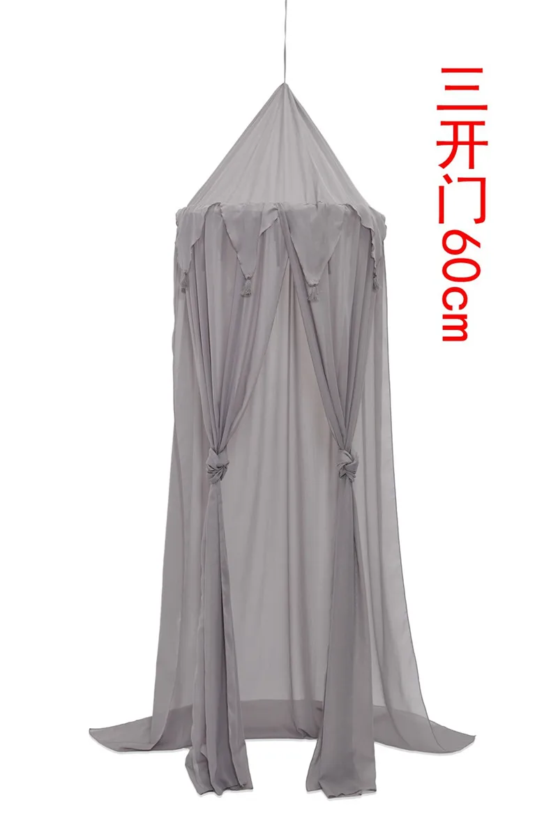 Diameter of 60 cm chiffon pennant tassel SanKaiMen nets dome bed curtain children room tents bed nets home decoration