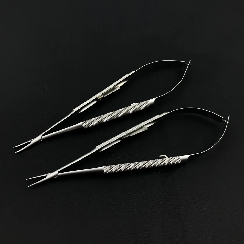 12.5-18cm com os Suportes da Agulha de Castroviejo do Fechamento Instrumentos Cirúrgicos Oftálmicos Oftalmológicos